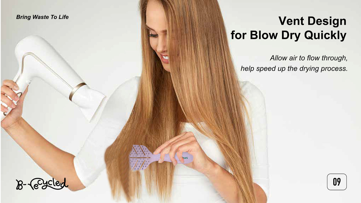 Panax Bio-Friendly Detangler Brush - Ultra-Soft Bristles for Effortless Tangle-Free Hair - Perfect for All Hair Types & Ages, Wet or Dry