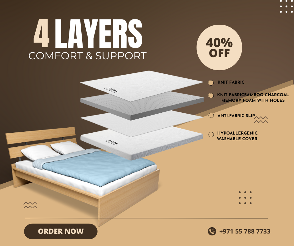 Panax 28cm Gel Memory Foam Mattress - Cool Sleep, Pressure Relief, Medium Firm