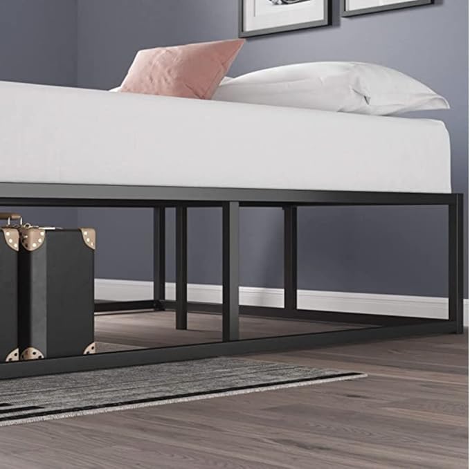 Panax Ben Metal Platform Bed Frame / Mattress Foundation / Wood Slat Support / No Box Spring Needed / Sturdy Steel Structure