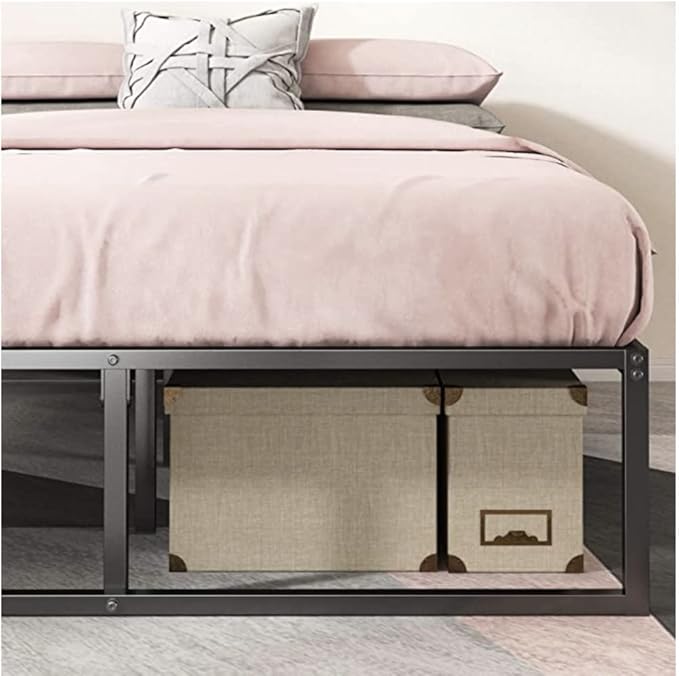 Panax Metal Platform Bed Frame with Steel Slat Support/Mattress Foundation