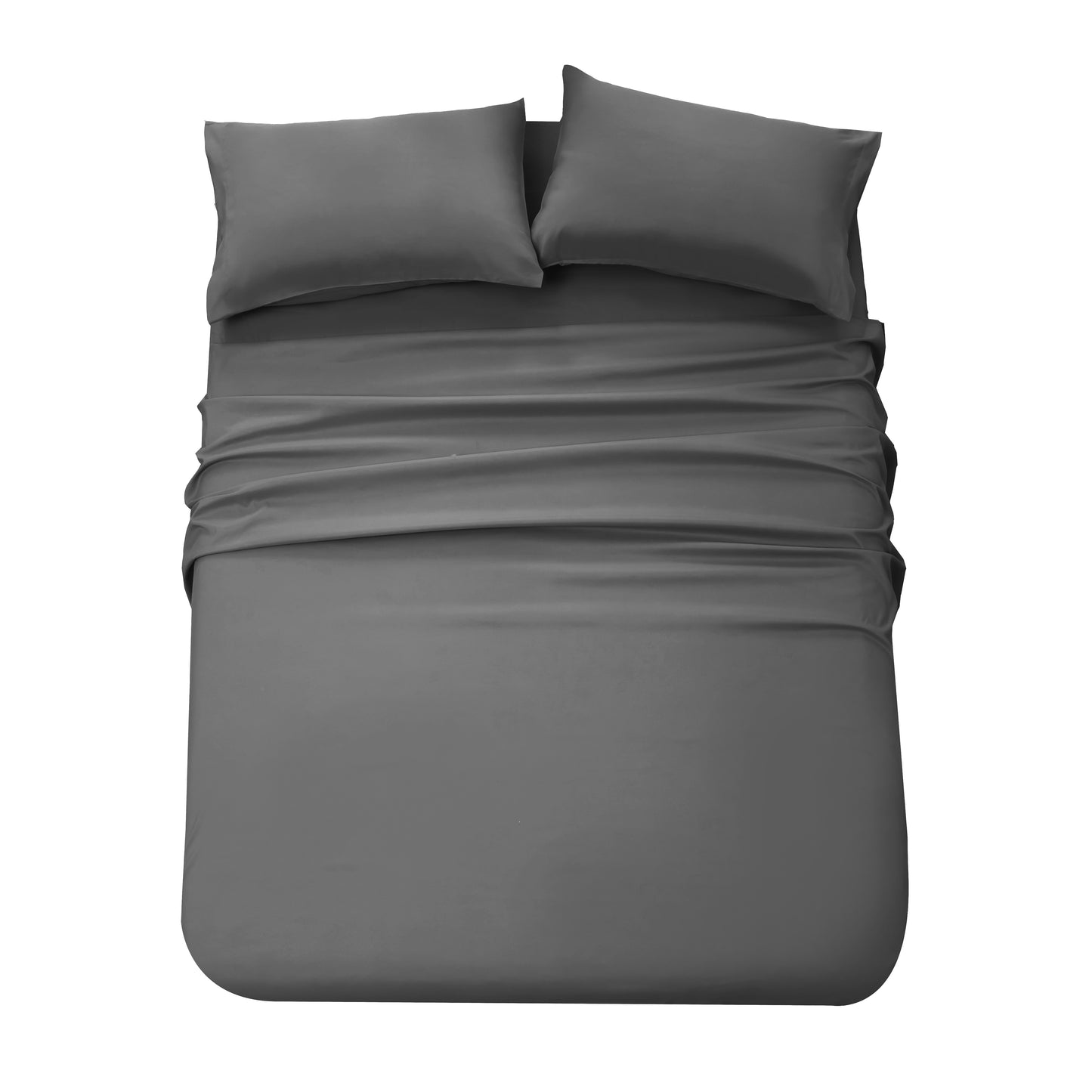 Panax Bedding Multi Size Bed Sheets Set - Brushed Microfiber - Shrinkage and Fade Resistant - Easy Care (Dark Grey)