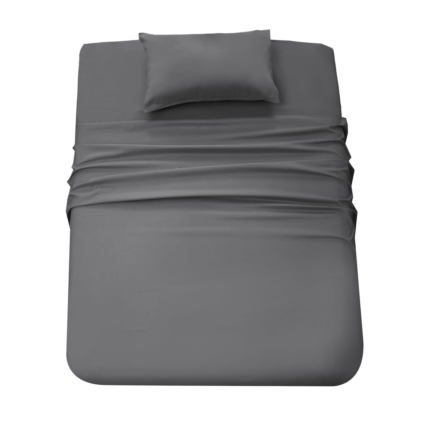 Panax Bedding Multi Size Bed Sheets Set - Brushed Microfiber - Shrinkage and Fade Resistant - Easy Care (Dark Grey)