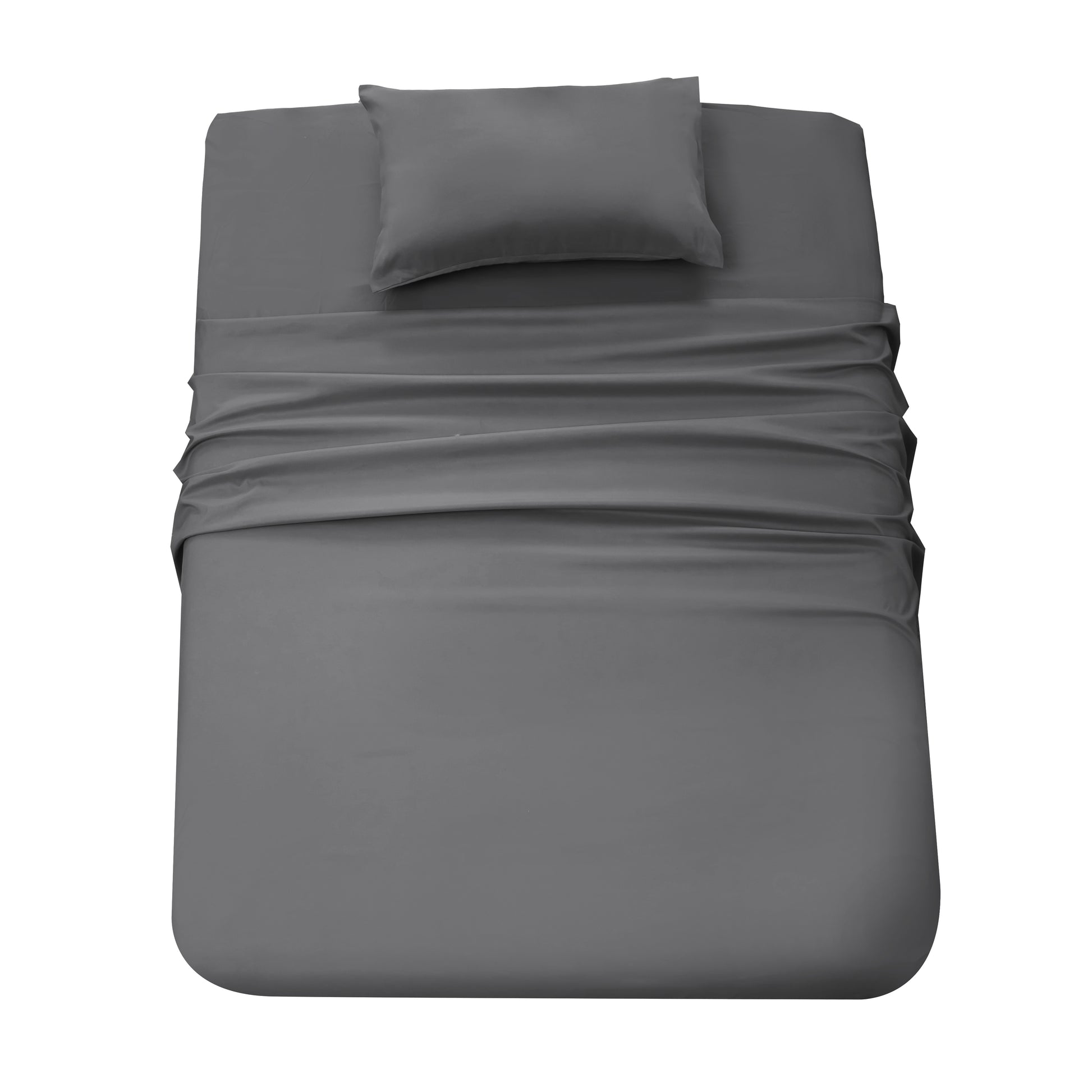 Panax Bedding Multi Size Bed Sheets Set - Brushed Microfiber - Shrinkage and Fade Resistant - Easy Care (Dark Grey)