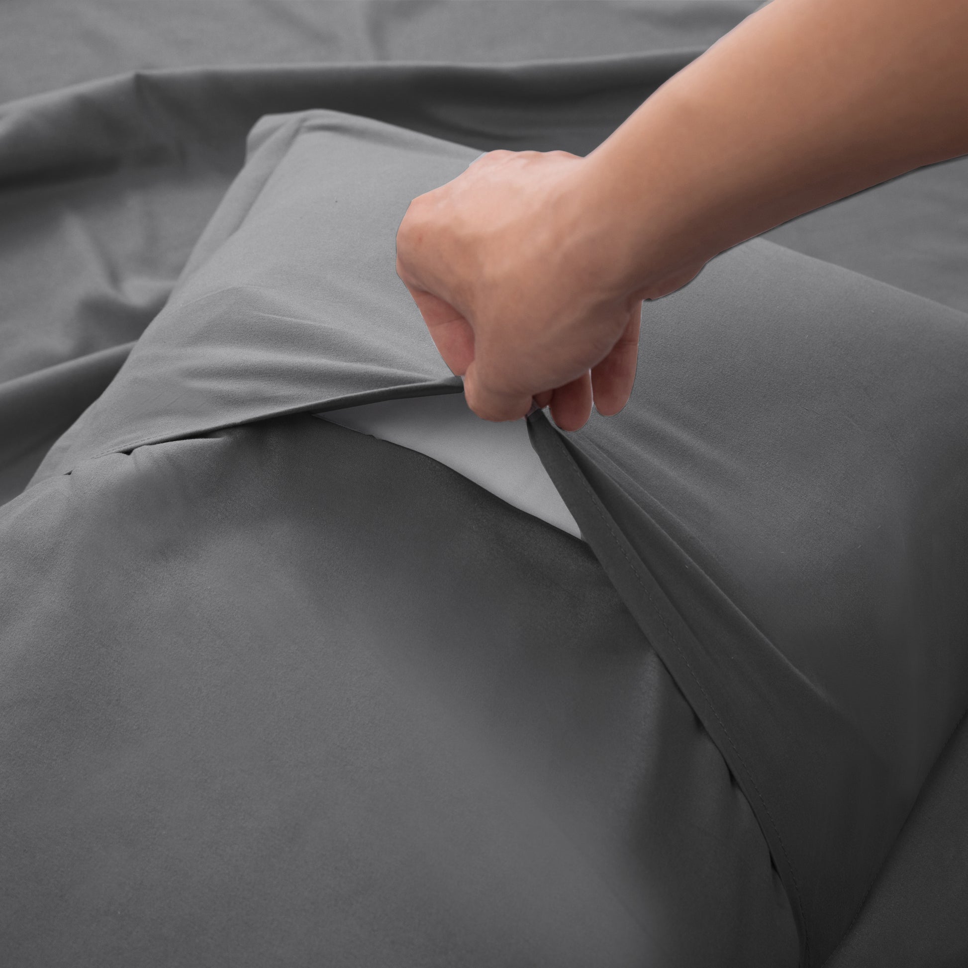 Panax Bedding Premium Microfiber Duvet Cover Set – Multi-Size, Soft, Durable & Easy Care (Dark Grey)