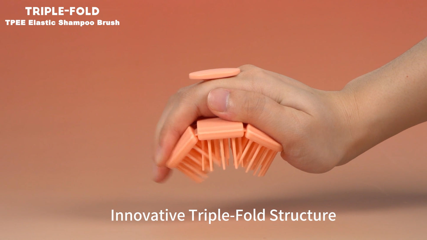 Panax Foldable Ag+ Technology Shampoo Brush - The World’s First Triple-Fold Design with Superior Cleaning and Bio-Friendly Innovation