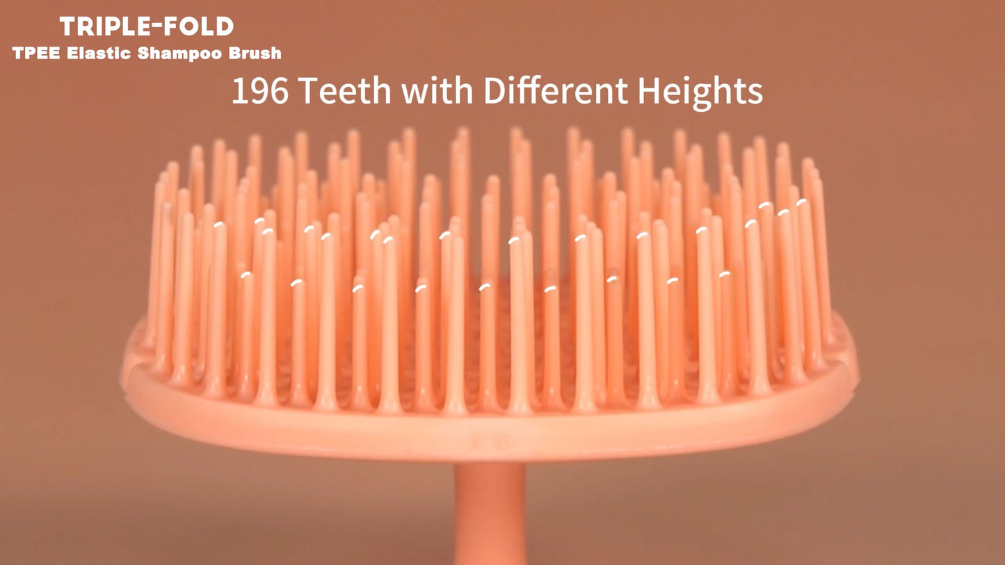 Panax Foldable Ag+ Technology Shampoo Brush - The World’s First Triple-Fold Design with Superior Cleaning and Bio-Friendly Innovation