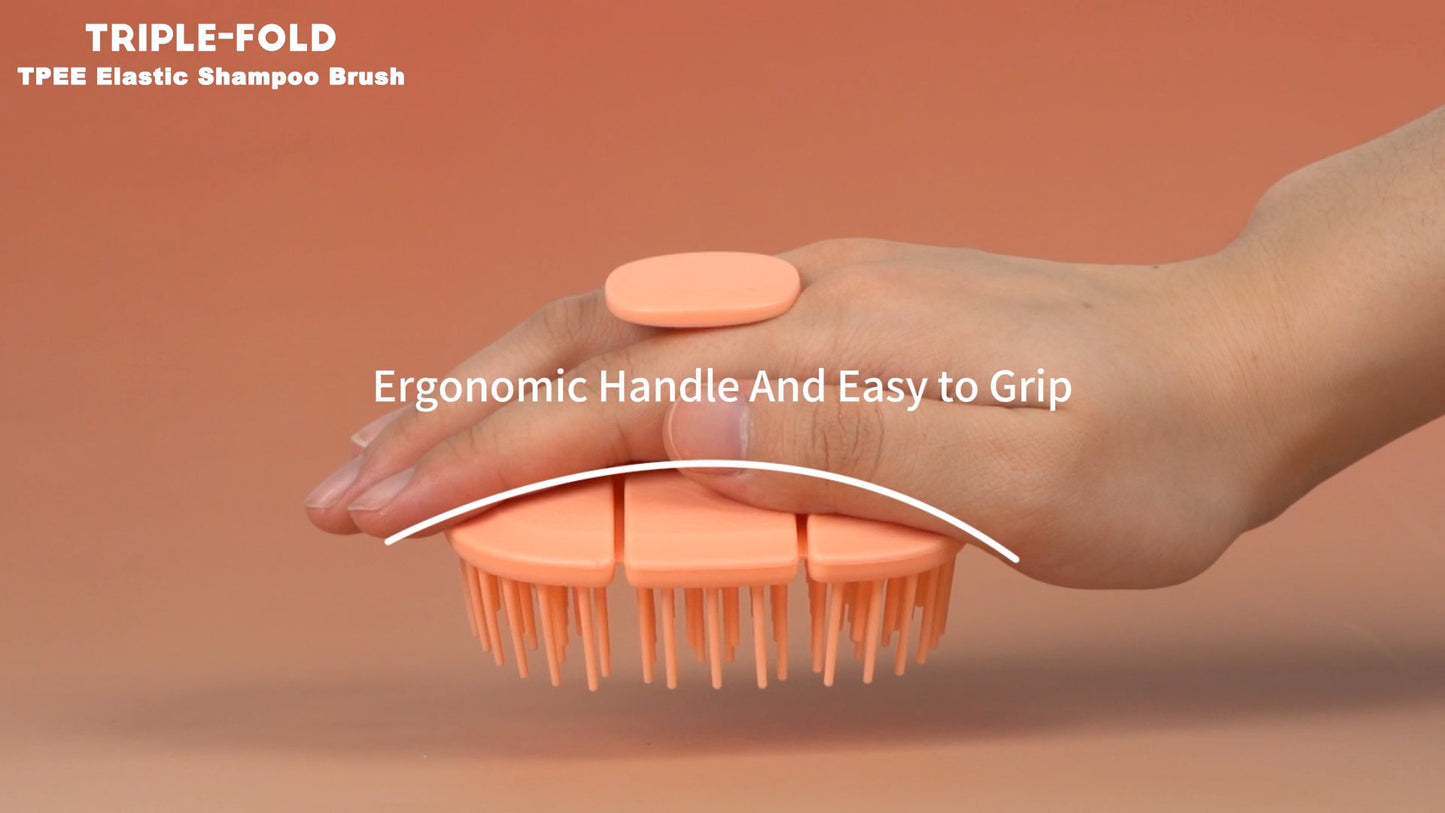 Panax Foldable Ag+ Technology Shampoo Brush - The World’s First Triple-Fold Design with Superior Cleaning and Bio-Friendly Innovation