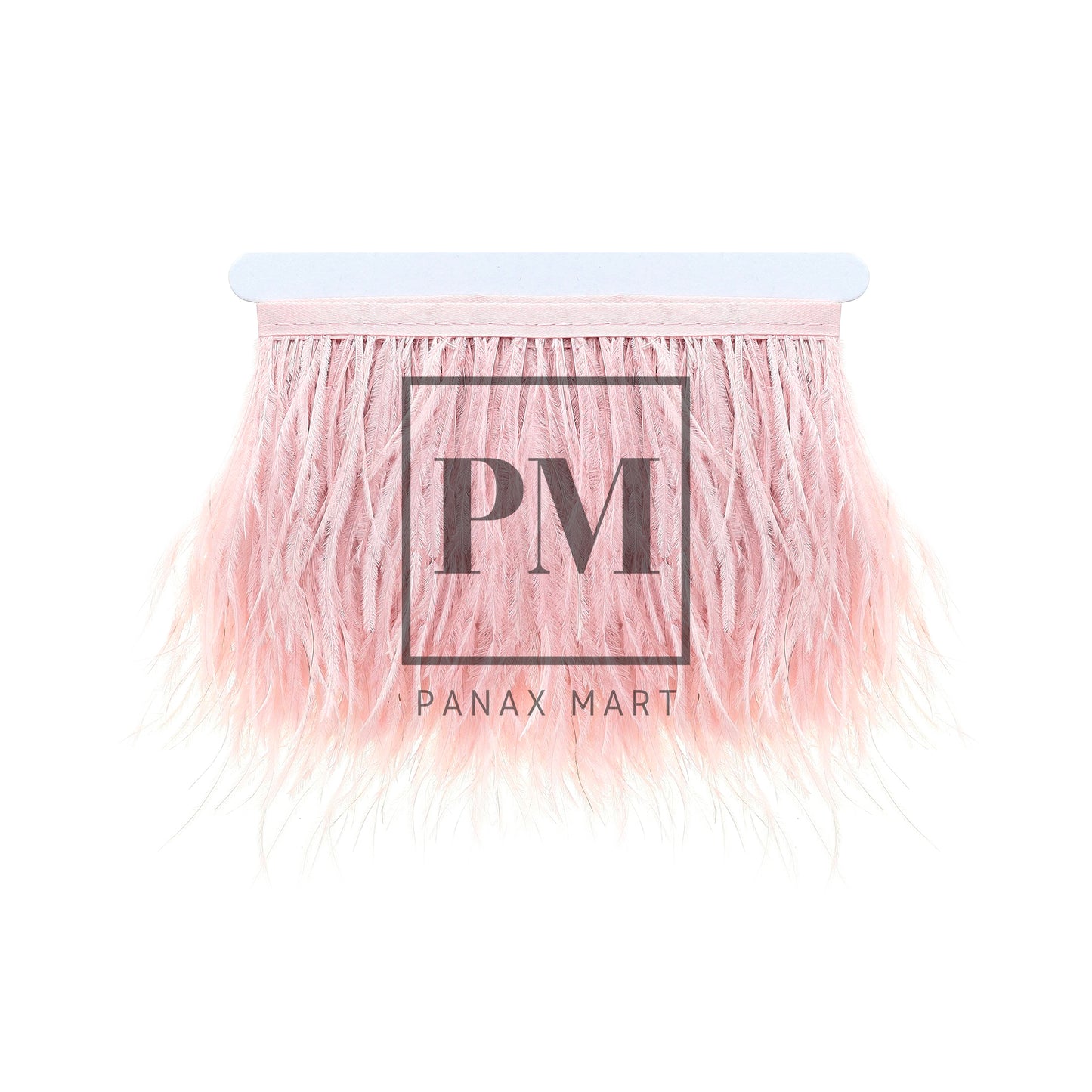 Pink Ostrich Feather Fringe Trim Ribbon