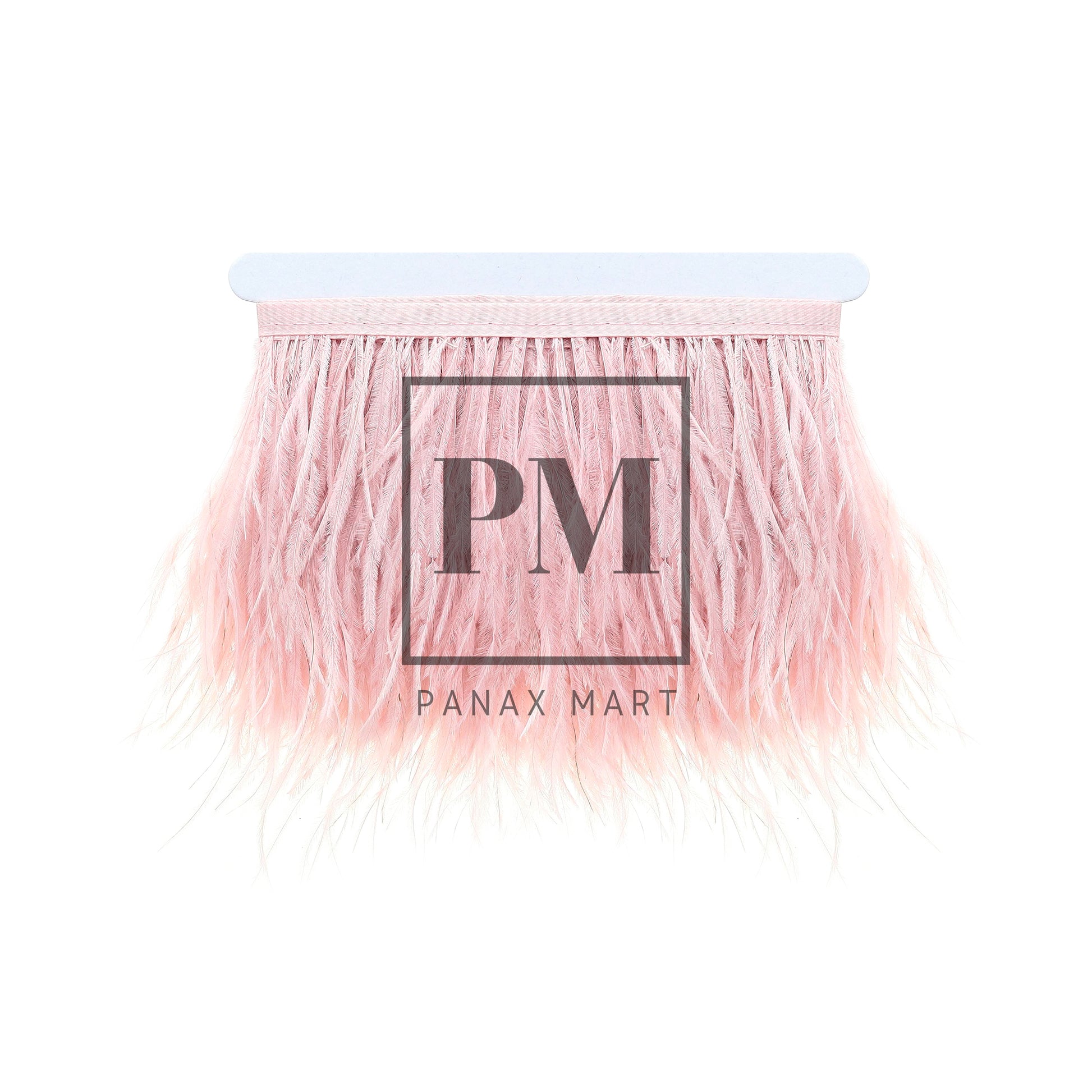 Pink Ostrich Feather Fringe Trim Ribbon