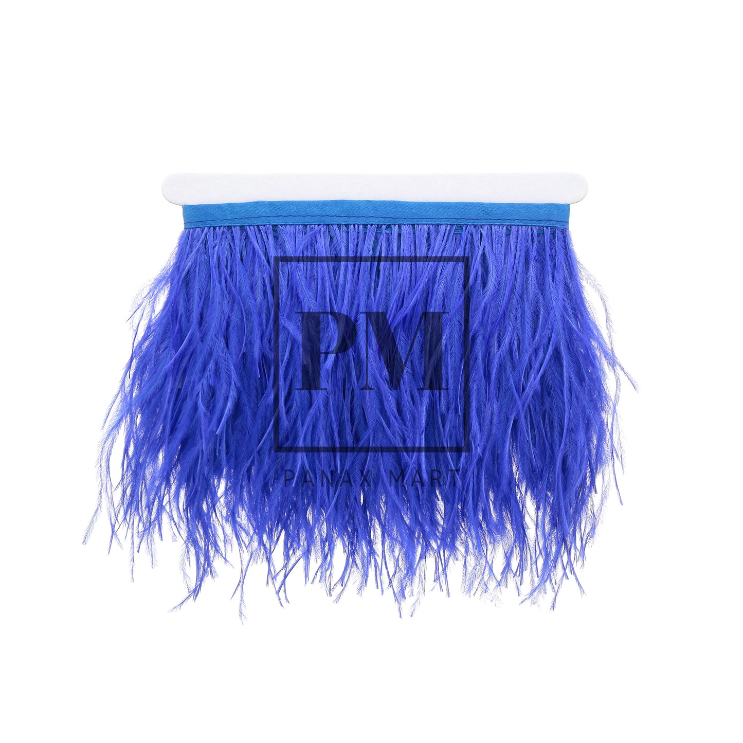 Royal Blue Ostrich Feather Fringe Trim Ribbon