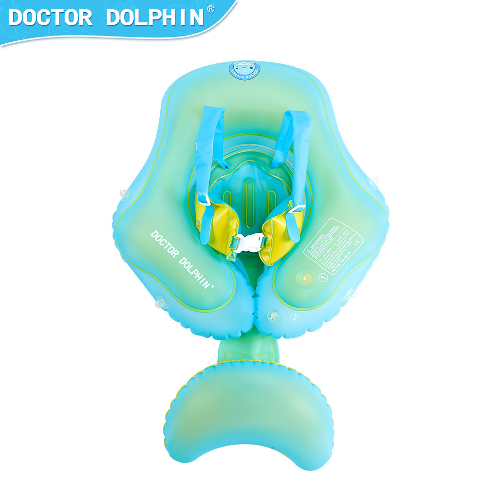 Doctor Dolphin Baby Pool Float with Sun-protect Canopy and Buoy Tail Design