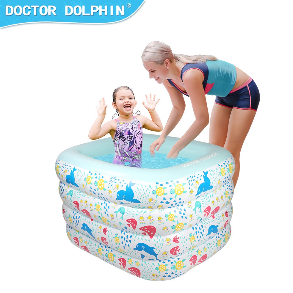 Doctor Dolphin Inflatable Square Pool 115cm