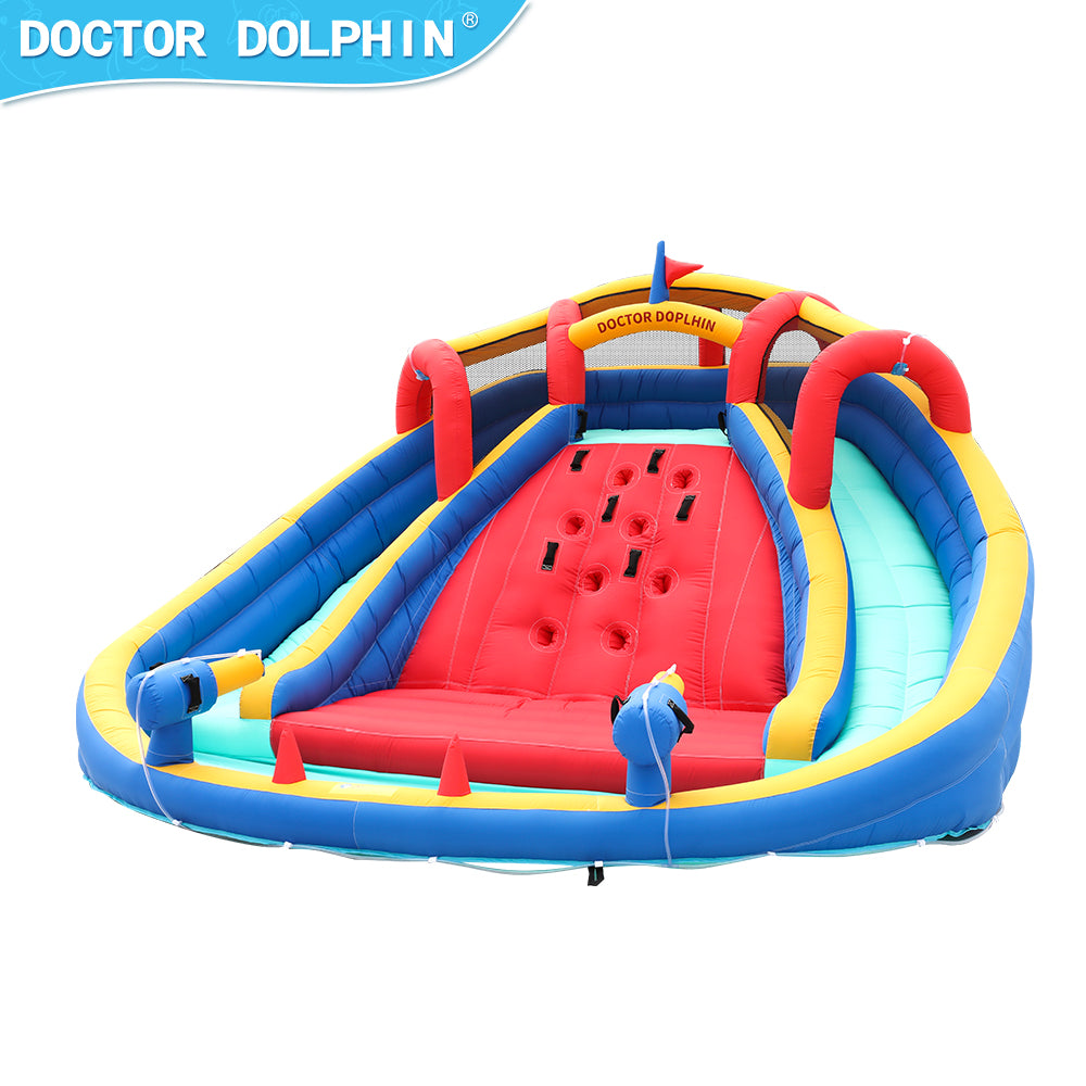 Doctor Dolphin Children's Inflatable Castle Inflatable Double Slide Combination Outdoor 