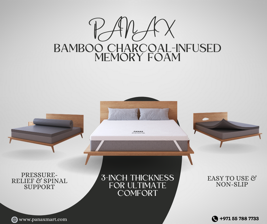 Panax 28cm Gel Memory Foam Mattress - Cool Sleep, Pressure Relief, Medium Firm