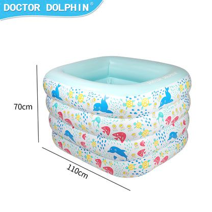 Doctor Dolphin Inflatable Square Pool 115cm