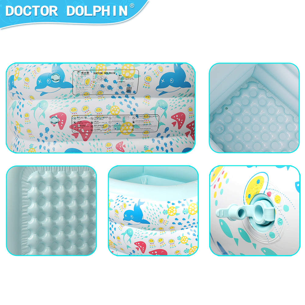 Doctor Dolphin Inflatable Square Pool 115cm