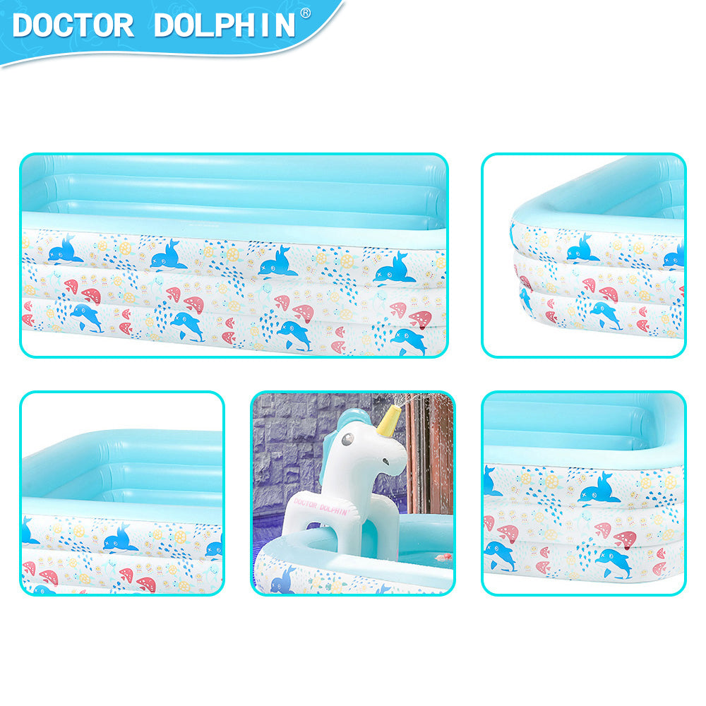 Doctor Dolphin Ocean Kingdom Swim Pool with Unicorn Sprinkler