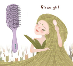 Panax Bio-Friendly Detangler Brush - Ultra-Soft Bristles for Effortless Tangle-Free Hair - Perfect for All Hair Types & Ages, Wet or Dry