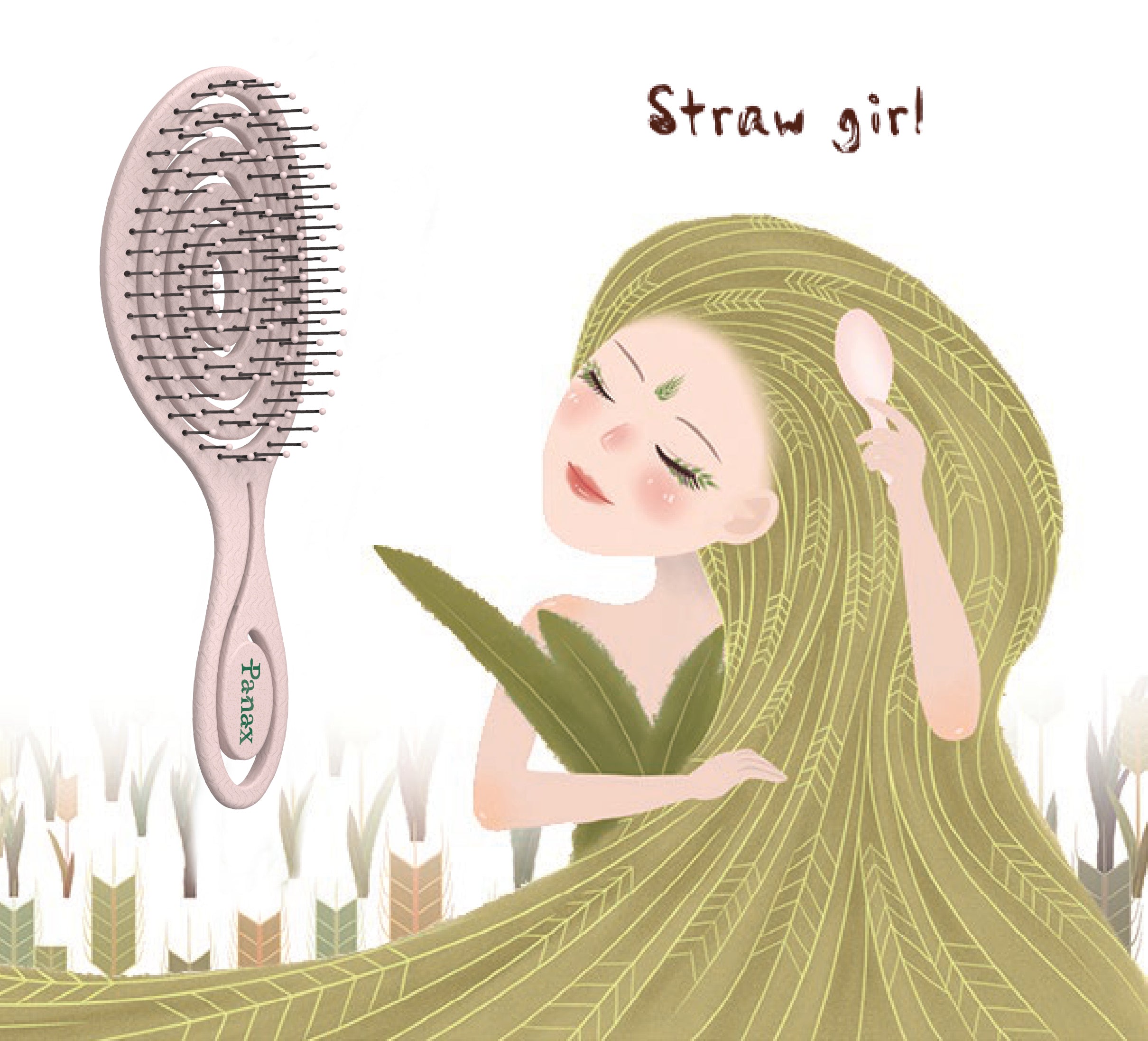 Panax Bio-Friendly Massage & Detangle Brush - Eco-Conscious Comfort for Effortless, Painless Hair Care