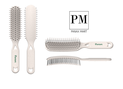 Panax Biodegradable Spiral Brush with Hook - Eco-Friendly Design for Gentle, Efficient Hair Detangling