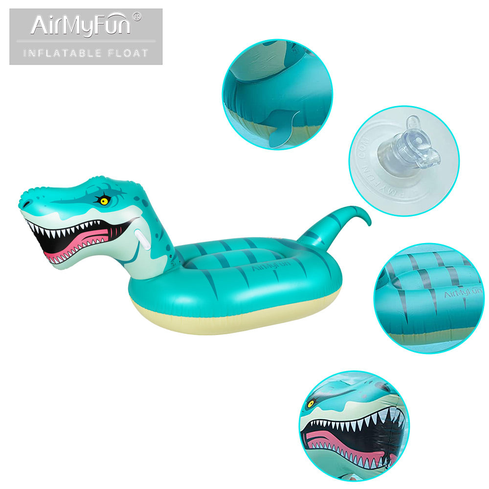 Inflatable Pool Float Ride on Dinosaur Floatie Large Easy Ride Beach Swimming Pool Party Raft Toy for Kids & Adults