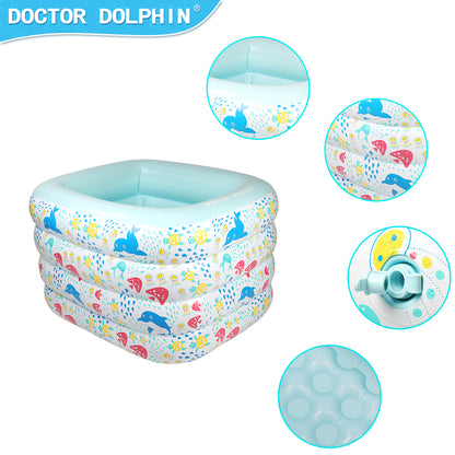 Doctor Dolphin Inflatable Square Pool 115cm