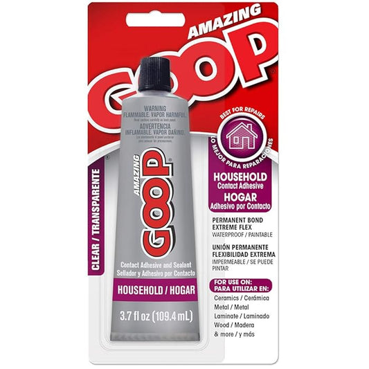 Panax Amazing GOOP 3.7 oz (109.4mL). All Purpose Adhesive, Clear/Transparent – Super Strong for Household Repairs