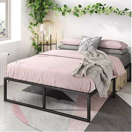 Panax Metal Platform Bed Frame with Steel Slat Support/Mattress Foundation