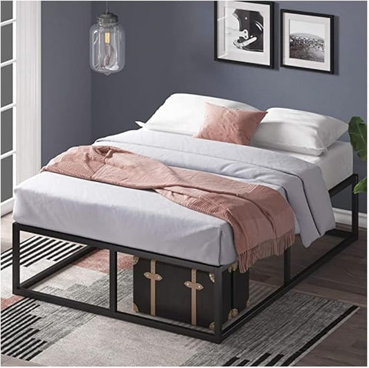 Panax Ben Metal Platform Bed Frame / Mattress Foundation / Wood Slat Support / No Box Spring Needed / Sturdy Steel Structure