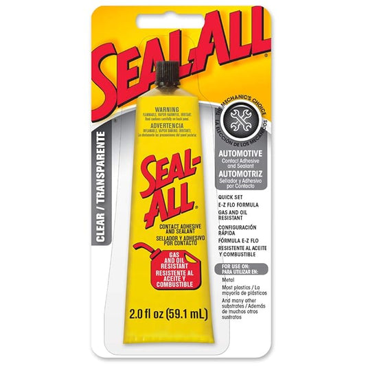 Panax Eclectic Products Seal-All 2 oz (59.1mL). All Purpose Contact Adhesive, Clear Transparent – Quick-Drying and Professional Quality