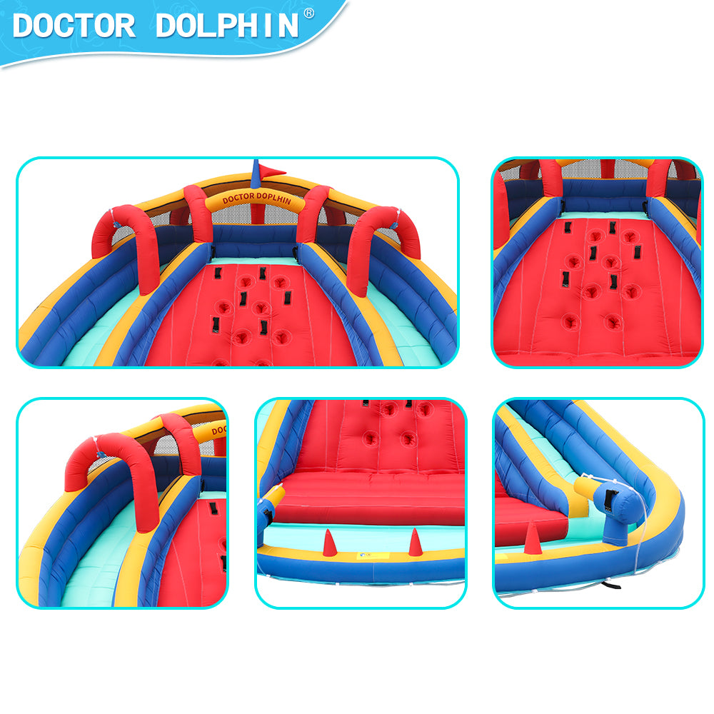 Doctor Dolphin Children's Inflatable Castle Inflatable Double Slide Combination Outdoor 