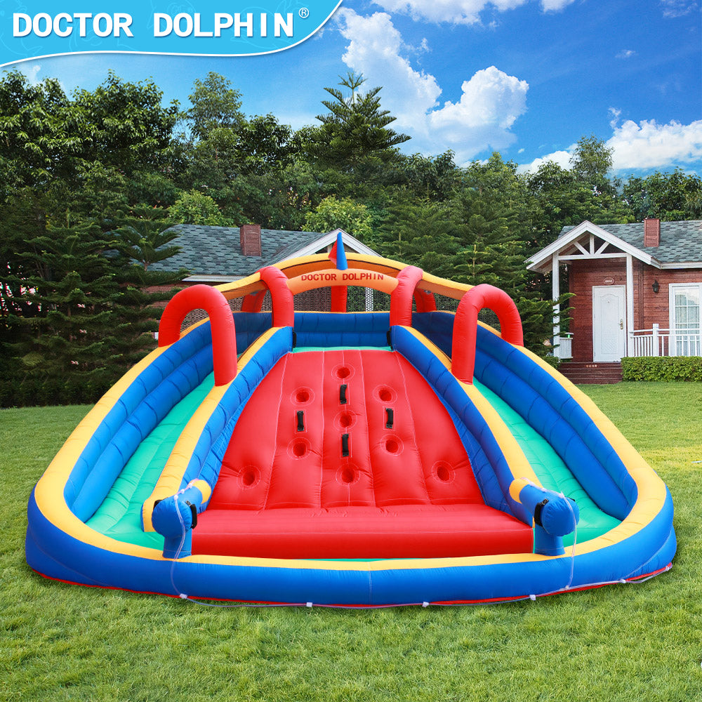 Doctor Dolphin Children's Inflatable Castle Inflatable Double Slide Combination Outdoor 