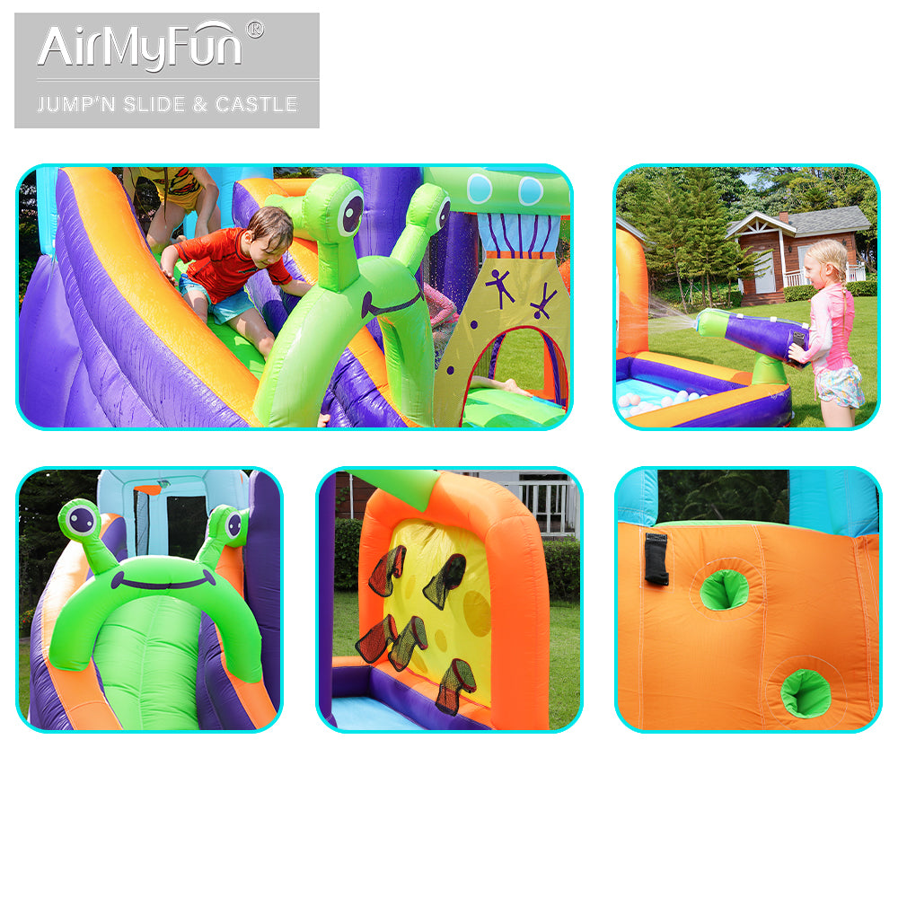 Panax Mart 83022 AirMyFun Inflatable Alien Theme Water Slide