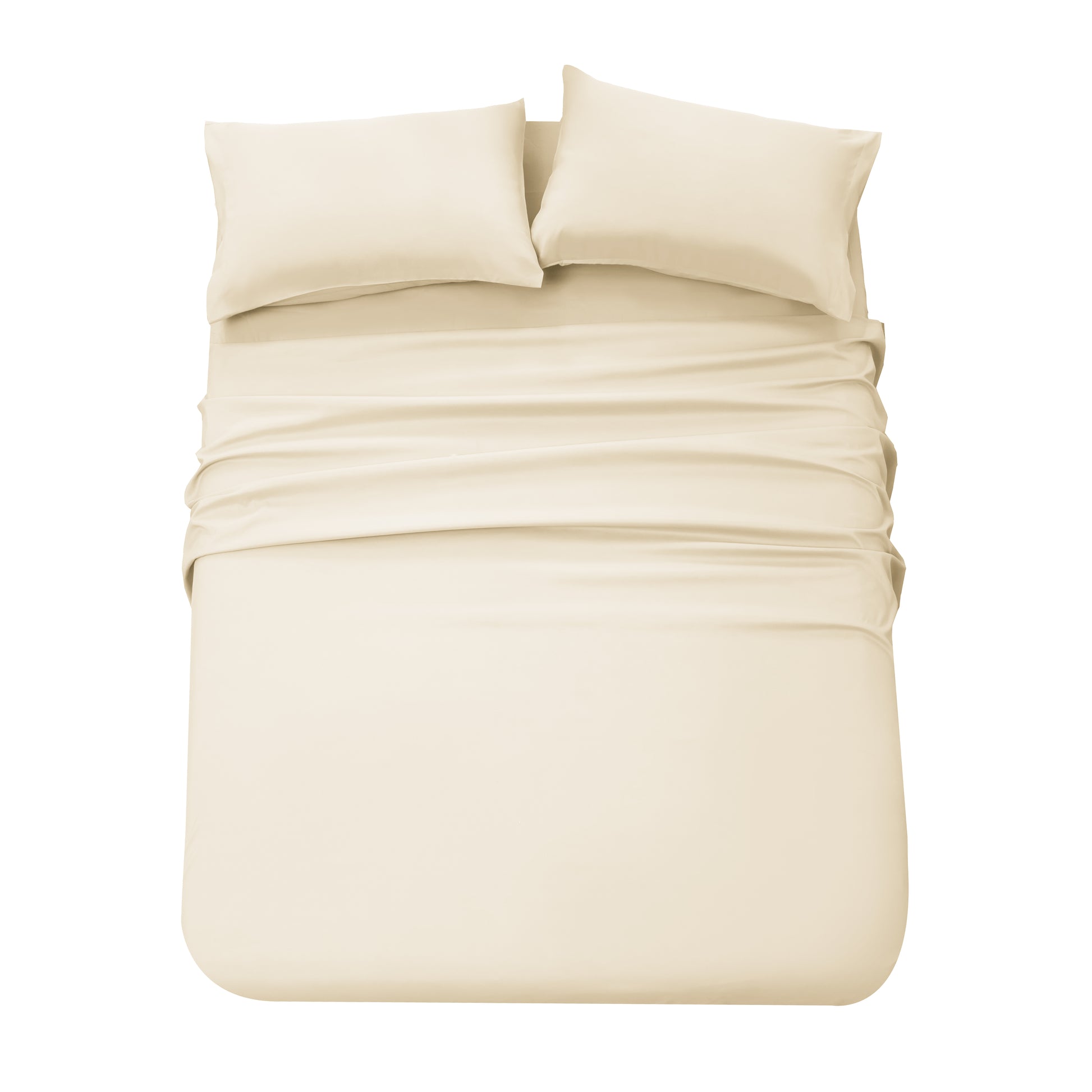 Panax Bedding Multi Size Bed Sheets Set - Brushed Microfiber - Shrinkage and Fade Resistant - Easy Care (Ivory)
