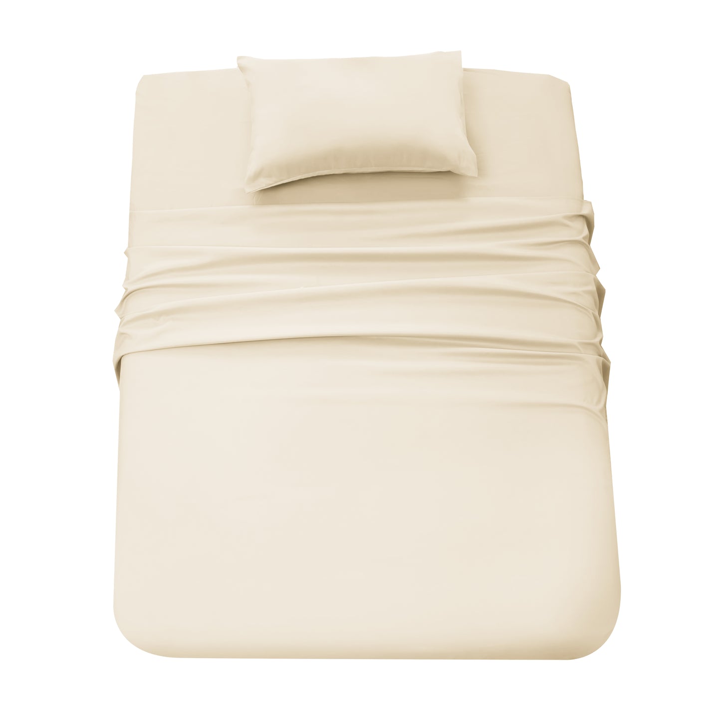 Panax Bedding Multi Size Bed Sheets Set - Brushed Microfiber - Shrinkage and Fade Resistant - Easy Care (Ivory)