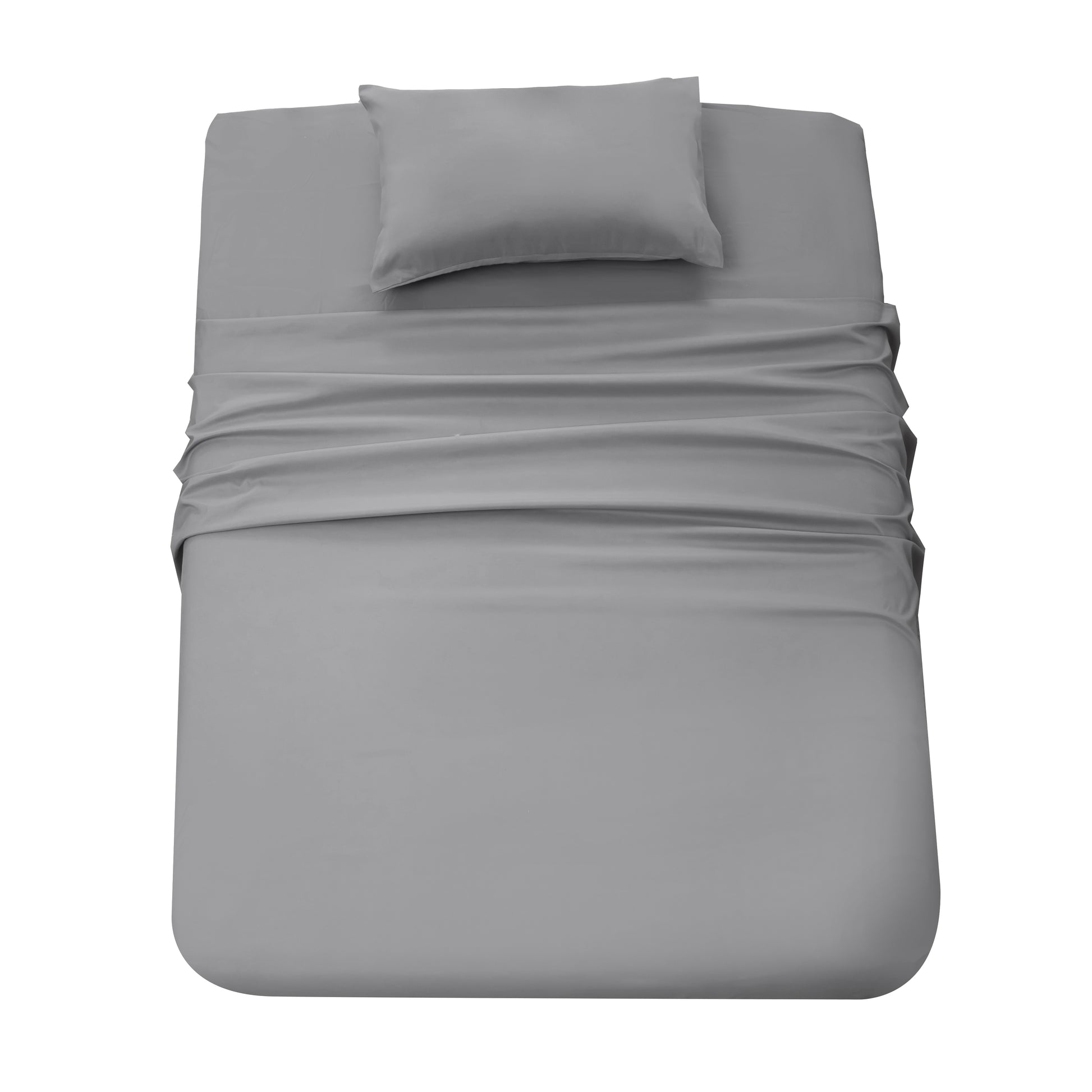 Panax Bedding Multi Size Bed Sheets Set - Brushed Microfiber - Shrinkage and Fade Resistant - Easy Care (Light Grey)