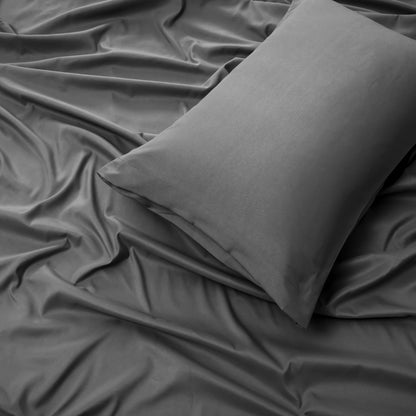 Panax Bedding Multi Size Bed Sheets Set - Brushed Microfiber - Shrinkage and Fade Resistant - Easy Care (Dark Grey)