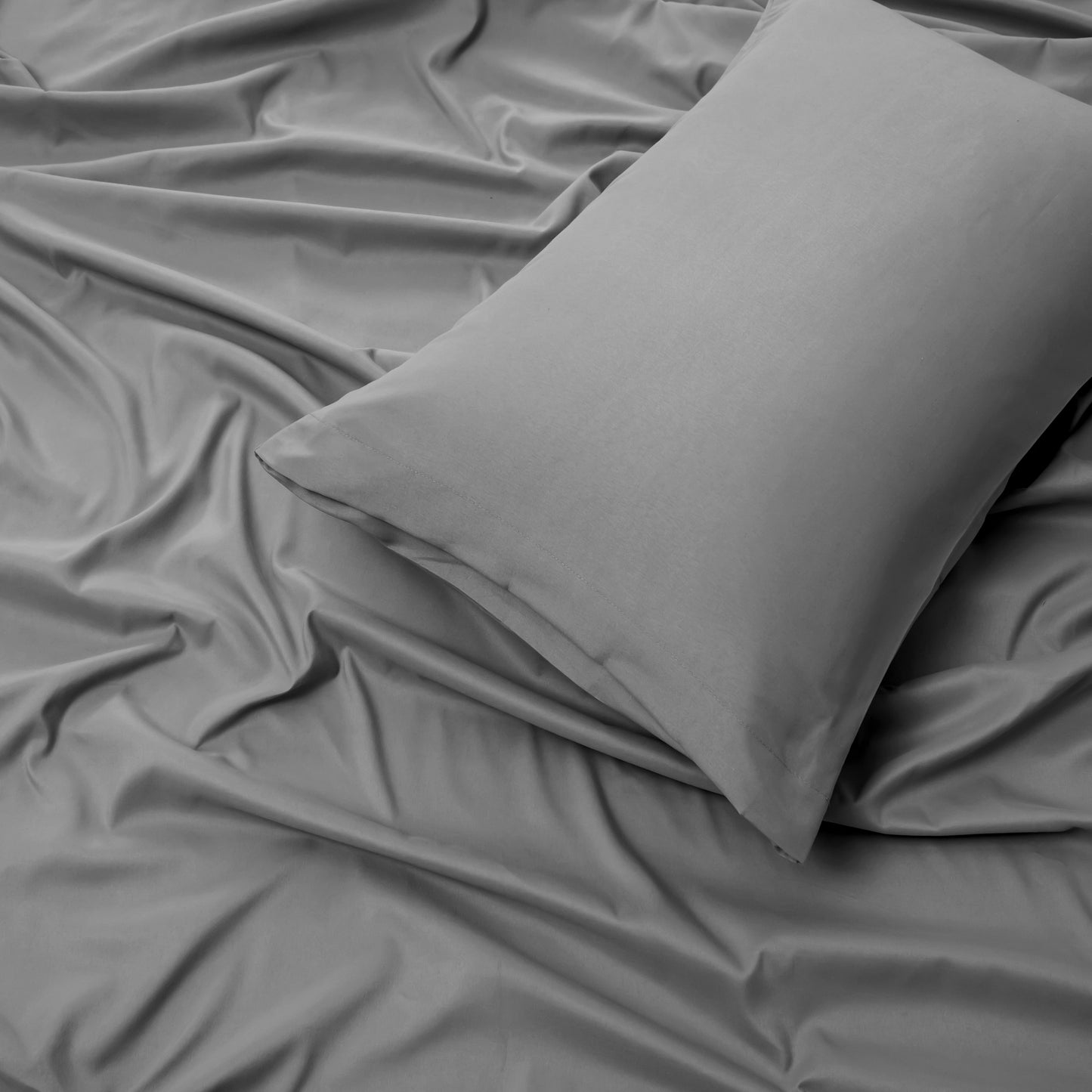 Panax Bedding Multi Size Bed Sheets Set - Brushed Microfiber - Shrinkage and Fade Resistant - Easy Care (Light Grey)