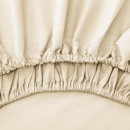 Panax Bedding Multi Size Bed Sheets Set - Brushed Microfiber - Shrinkage and Fade Resistant - Easy Care (Ivory)