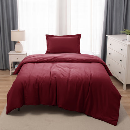 Panax Bedding Premium Microfiber Duvet Cover Set – Multi-Size, Soft, Durable & Easy Care (Burgandy)