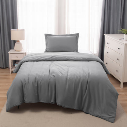 Panax Bedding Premium Microfiber Duvet Cover Set – Multi-Size, Soft, Durable & Easy Care (Light Grey)