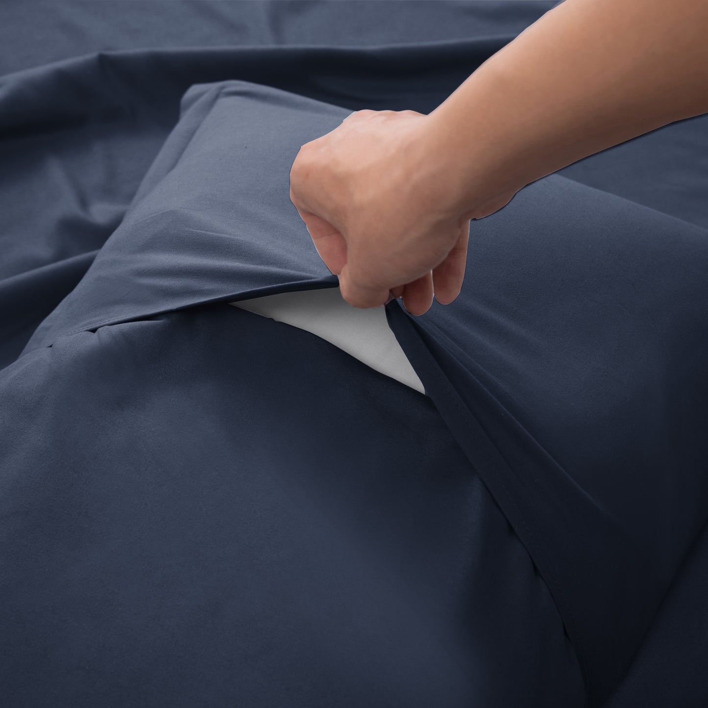 Panax Bedding Premium Microfiber Duvet Cover Set – Multi-Size, Soft, Durable & Easy Care (Navy)