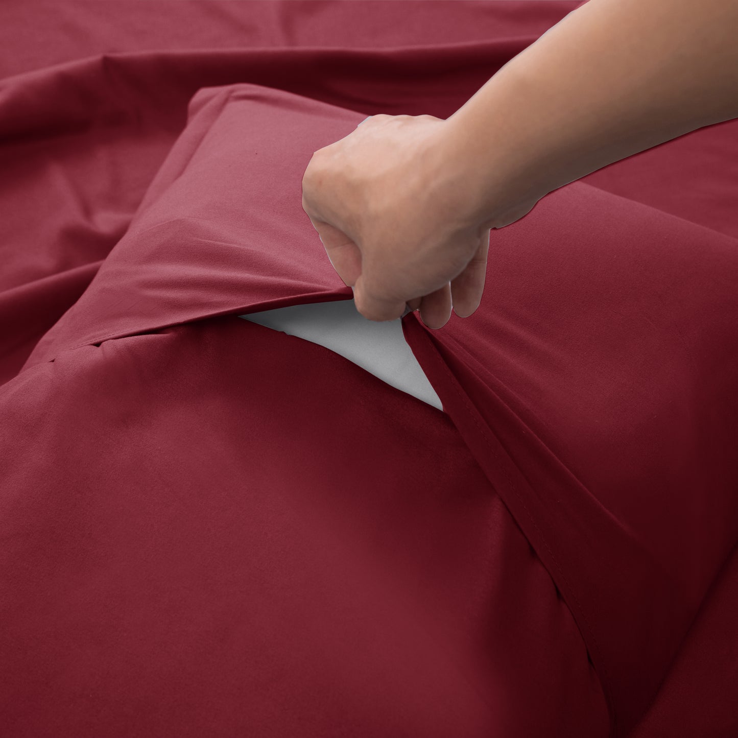 Panax Bedding Premium Microfiber Duvet Cover Set – Multi-Size, Soft, Durable & Easy Care (Burgandy)