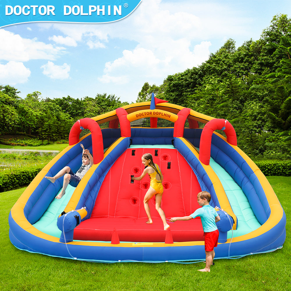 Doctor Dolphin Children's Inflatable Castle Inflatable Double Slide Combination Outdoor 
