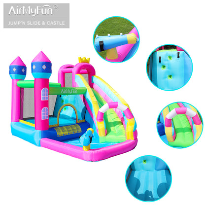 Panax 83002 AirMyFun Inflatable Pink Castle Theme Bounce House