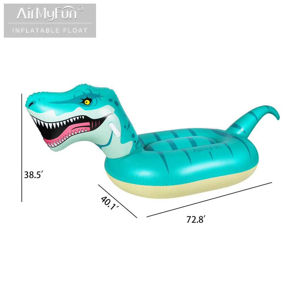 Inflatable Pool Float Ride on Dinosaur Floatie Large Easy Ride Beach Swimming Pool Party Raft Toy for Kids & Adults