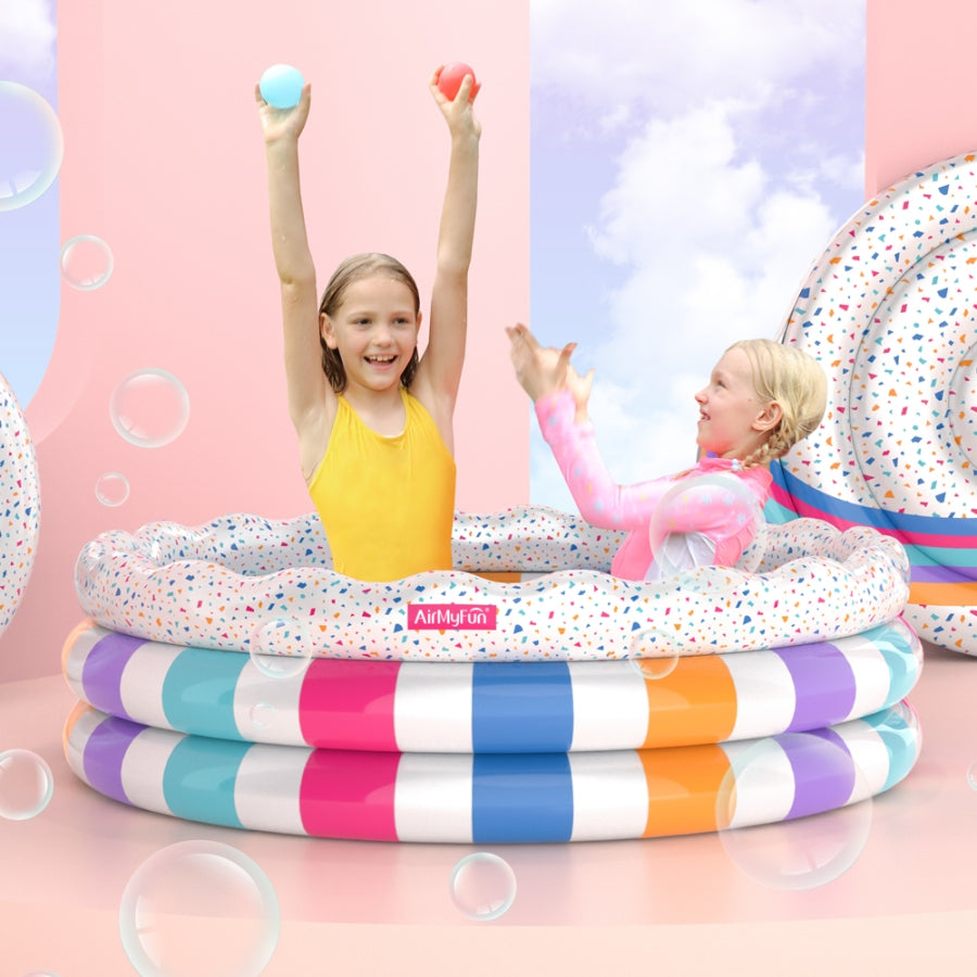 AirMyFun Rainbow Inflatable Kiddie Pool Tub: Splash into Fun