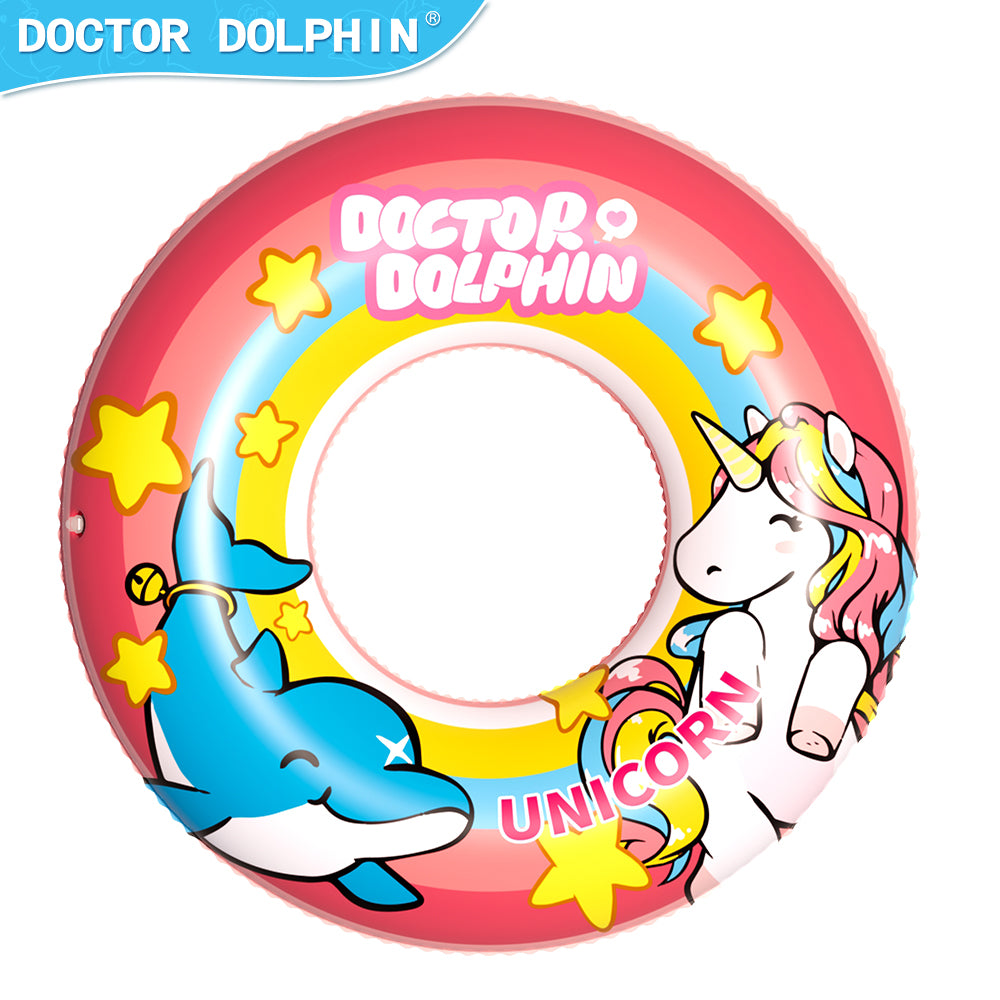 Doctor Dolphin Unicorn Inflatable Swim Ring 80 Cm for 6+ Years