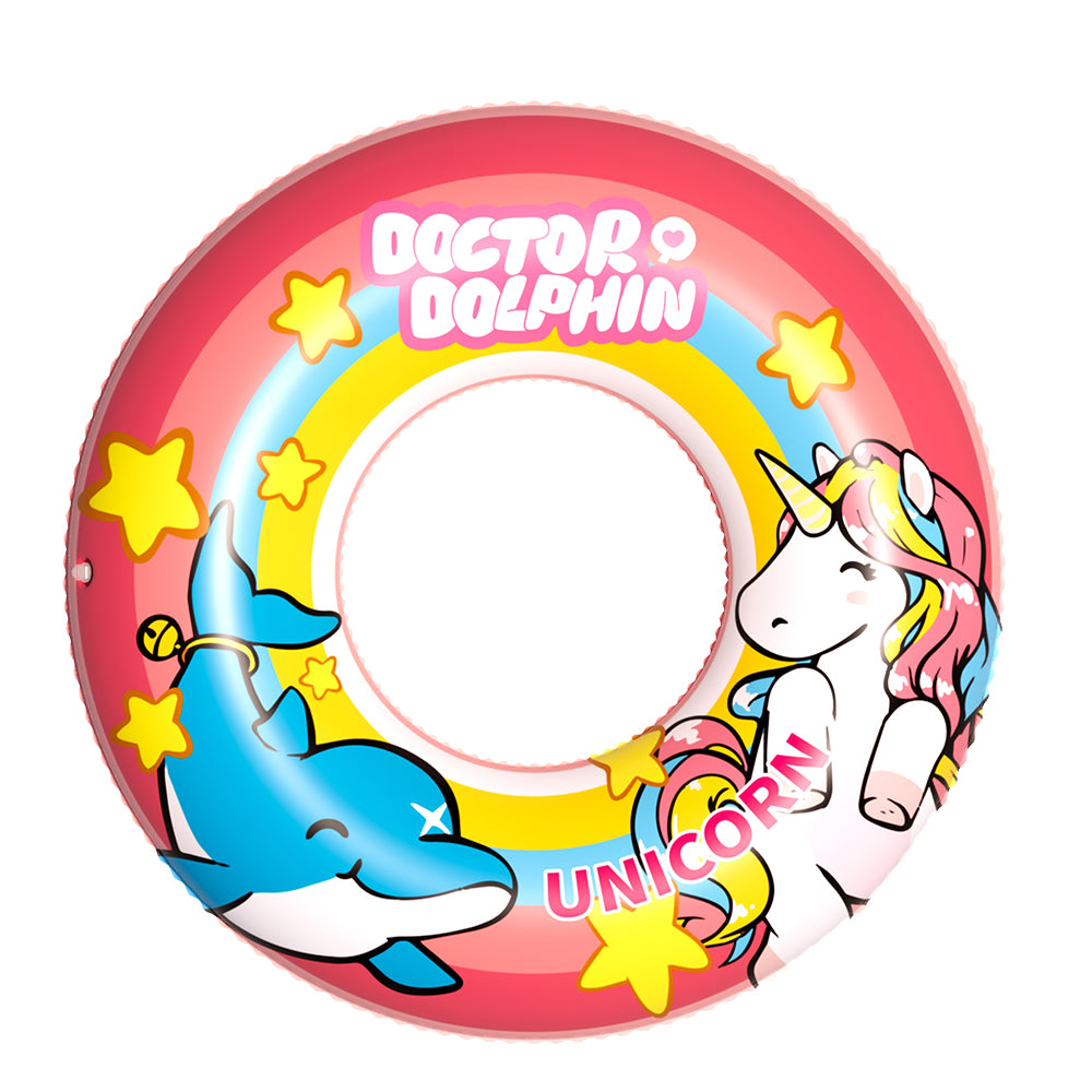 Doctor Dolphin Unicorn Inflatable Swim Ring 80 Cm for 6+ Years