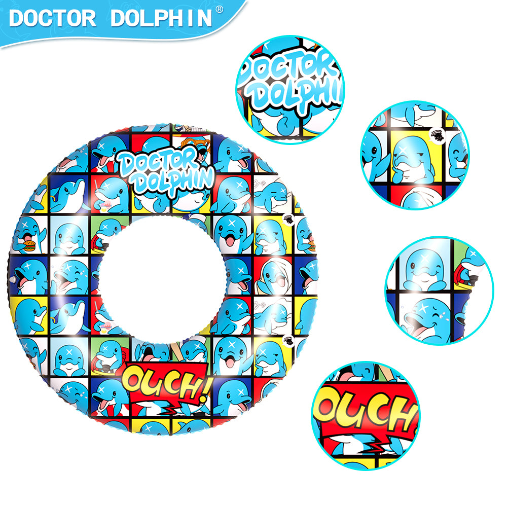 Doctor Dolphin Inflatable Dolphin Swim Ring 80 Cm for 6+ Years